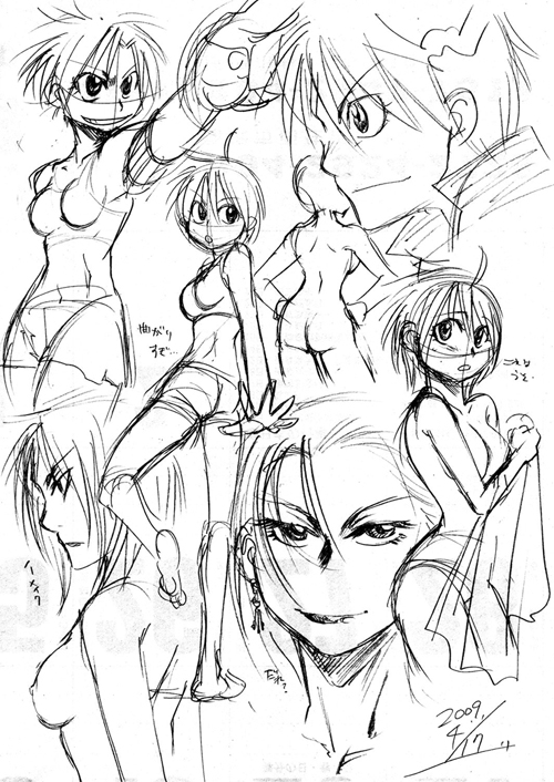 女のコいろいろラフ絵その４